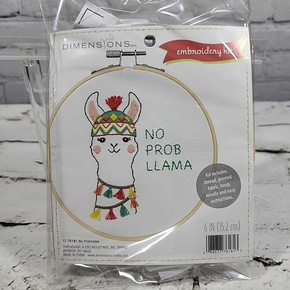 Dimensions No Prob Llama Embroidery Project Kit‎
